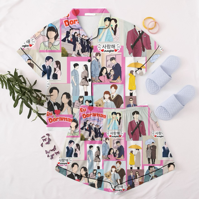 pijama americano Dorameira Bts k-pop animes doramas baby-doll
