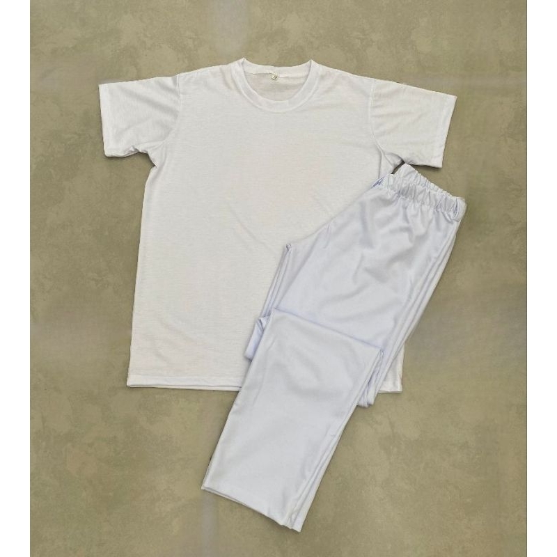 abada capoeira completo calça + camiseta branca  tamanho 8