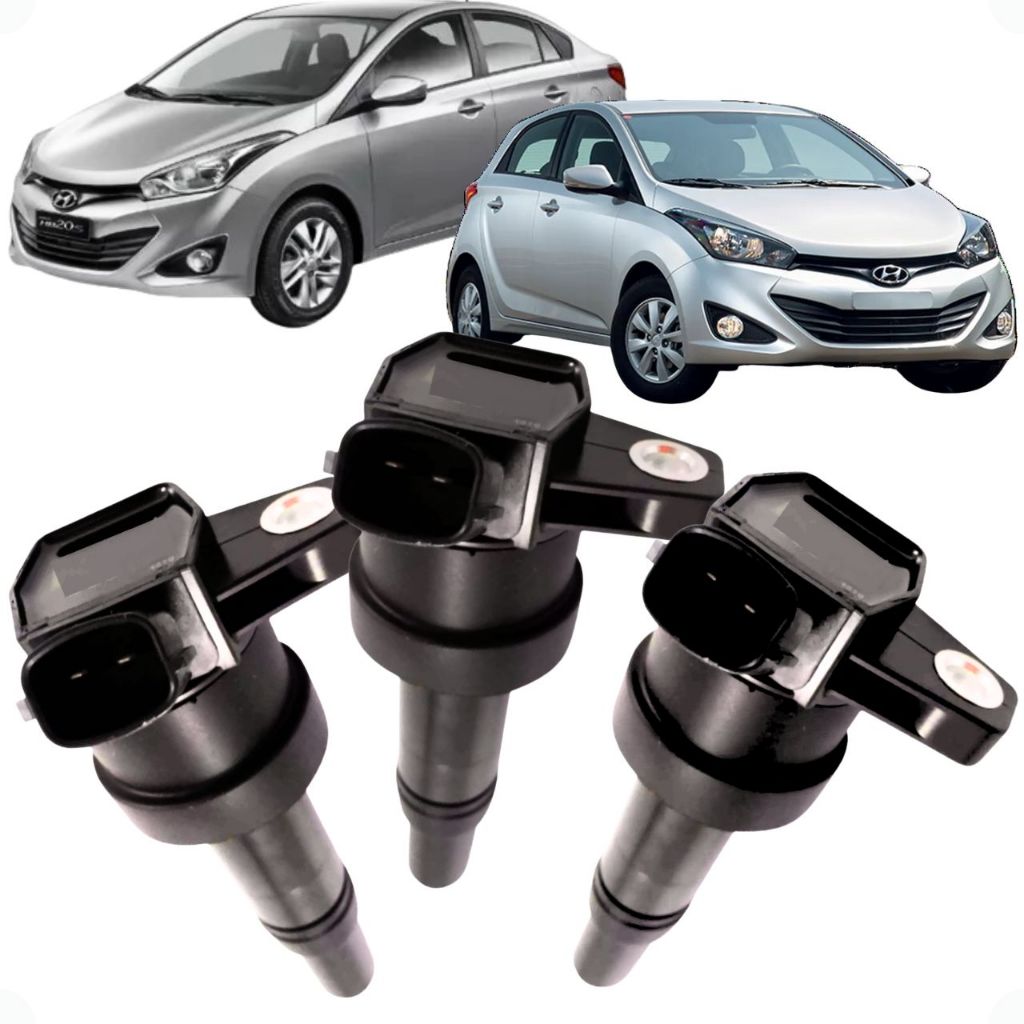 Jogo com 3 Bobinas ignição Hb20 1.0 3 cilindros 12 valvulas 2012 a 2019 Picanto 1.0 12v 27300004000f em Oferta na Shopee