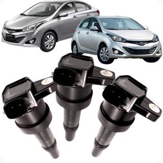 Jogo com 3 Bobinas ignição Hb20 1.0 3 cilindros 12 valvulas 2012 a 2019 Picanto 1.0 12v 27300004000f em Oferta na Shopee
