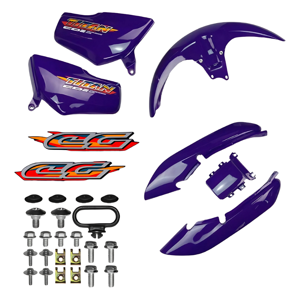 Kit Carenagem Cg Titan 125 Roxo 98 99 + Adesivos e Parafusos em Oferta na Shopee