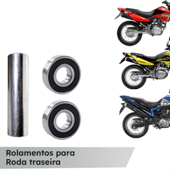 Kit Espaçador com Rolamentos Traseira para Bros 125/150/160