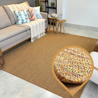 Tapete Sisal Luxo 100x150 Aconchego Natural Sala Quarto