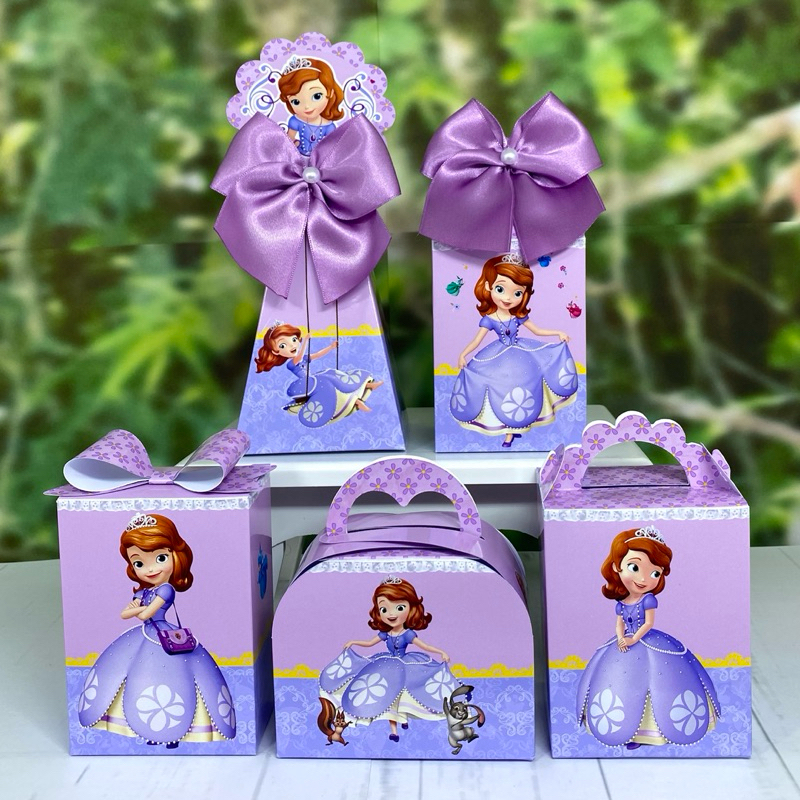 Caixinhas personalizados  lembrancinhas  aniversário  Kit festa Princesinha Sofia