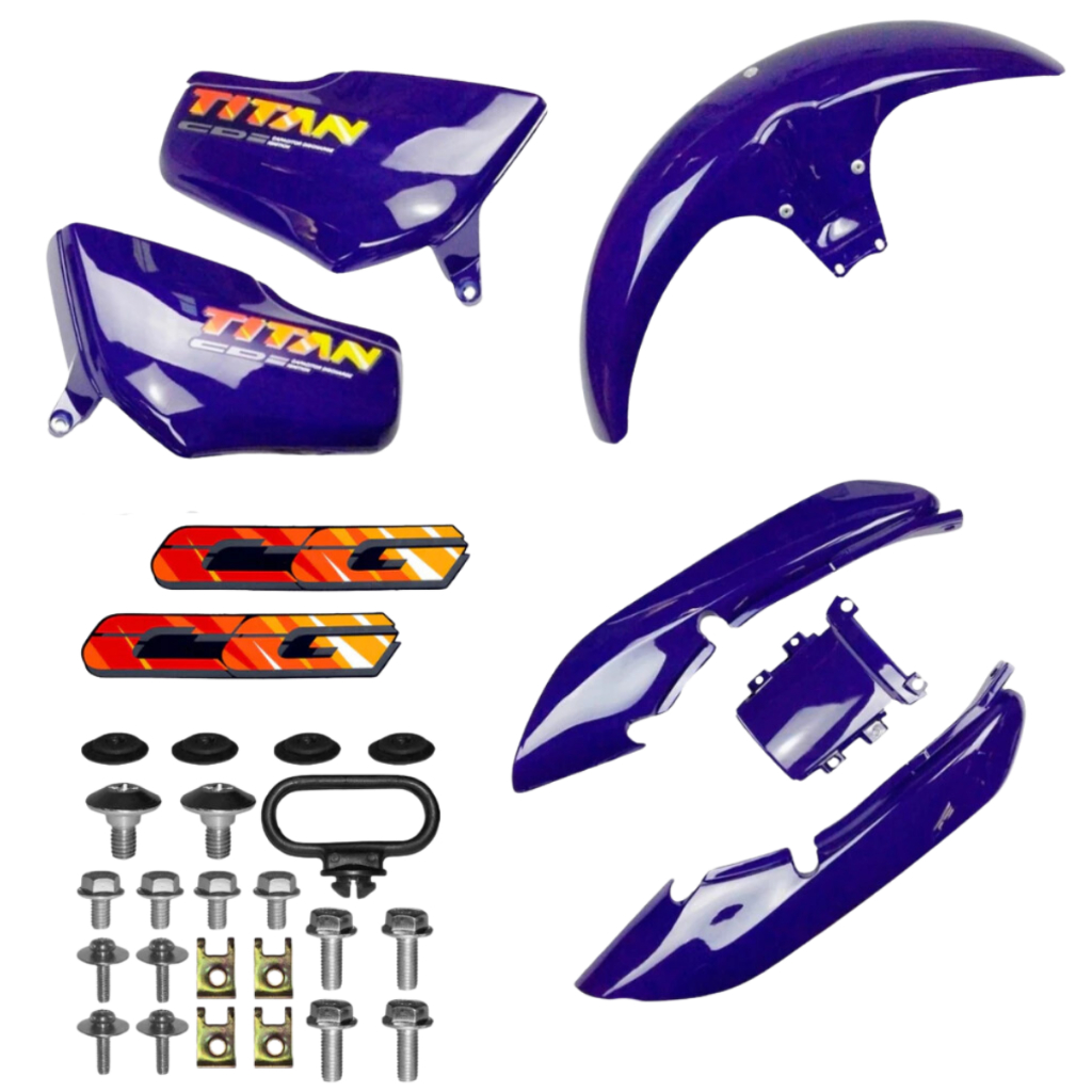 Kit Carenagem Cg Titan 125 95 96 97 98 99 + Adesivos e Parafusos