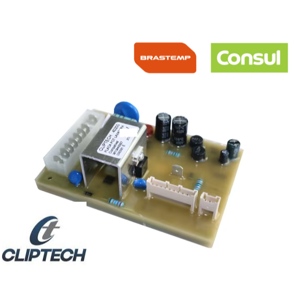 PLACA DE POTENCIA 220v BRASTEMP CONSUL BWL / CWL / CWC 7 / 8 / 10 / 11 KG  ORIGINAL CLIPTECH COM RESINA
