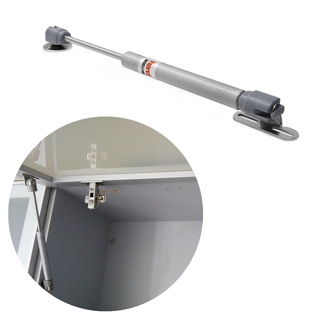 Pistão a Gás Mini 185mm 30N Amortecedor para Armário Cima 80N Unid Hardt Cinza
