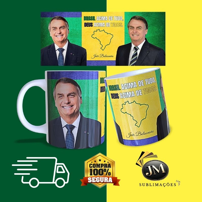 Caneca Exclusiva Jair Bolsonaro - Exclusiva Para Fãs