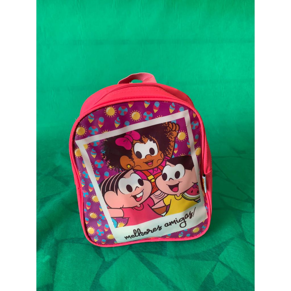 MOCHILA CRECHE MONICA ROSA pequena monica, magali e melhores amigas para creche
