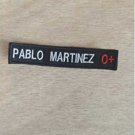 BIRIBA BORDADO NOME E TIPO SANGUÍNEO