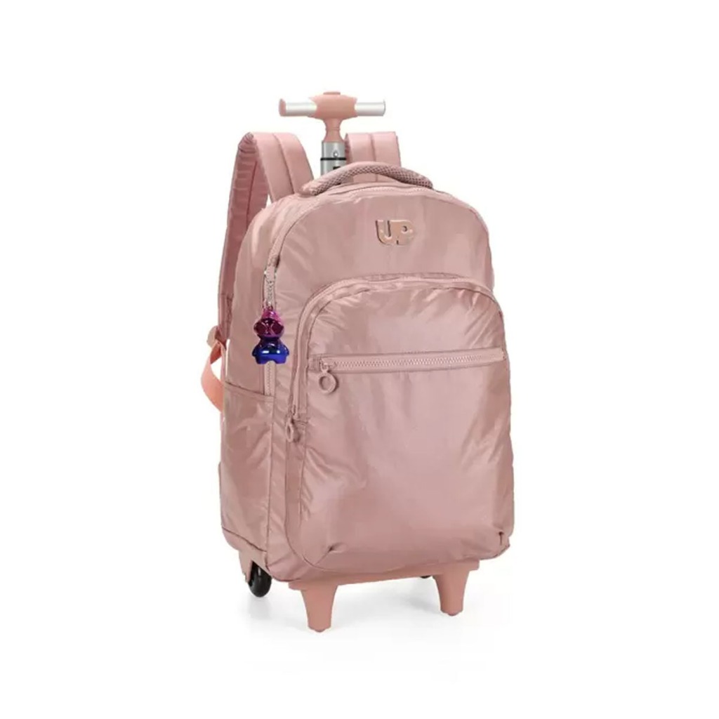 Mochila Escolar Rodinhas UP4YOU Larissa Manoela Com Alça 1 Chaveiro