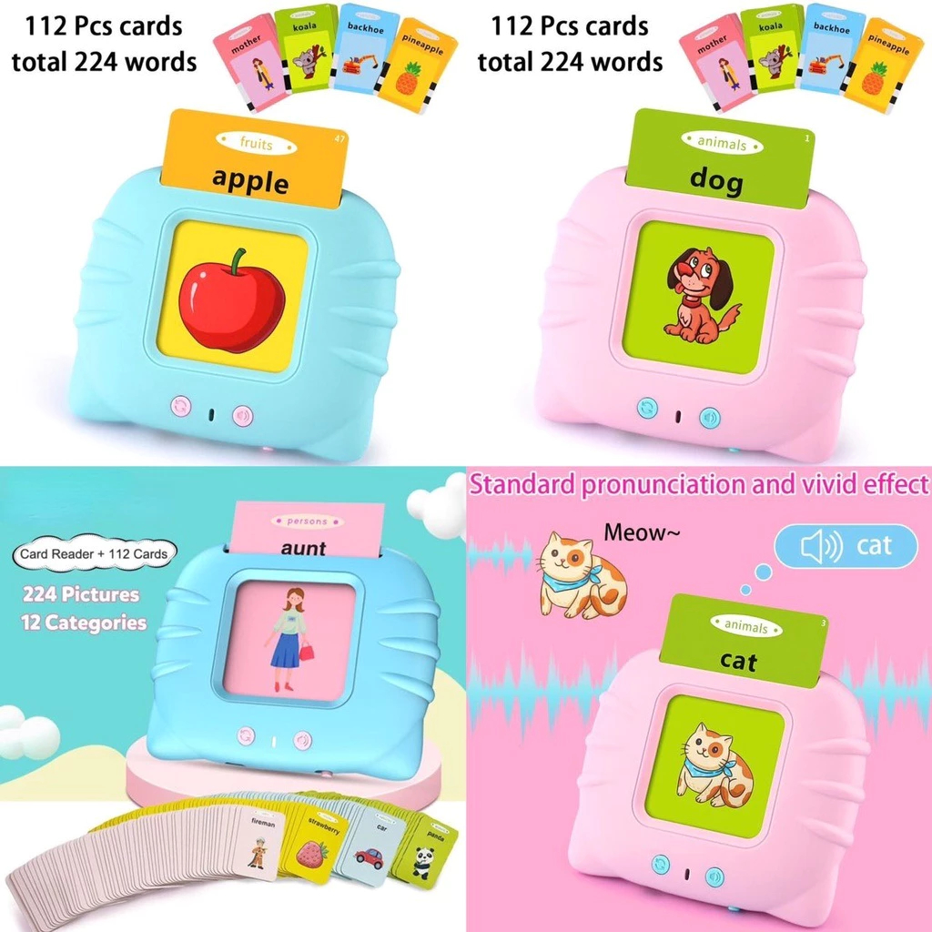 Leitor De Cartões Em Português E Inglê Eletrônico Infantil Educativo em Oferta na Shopee