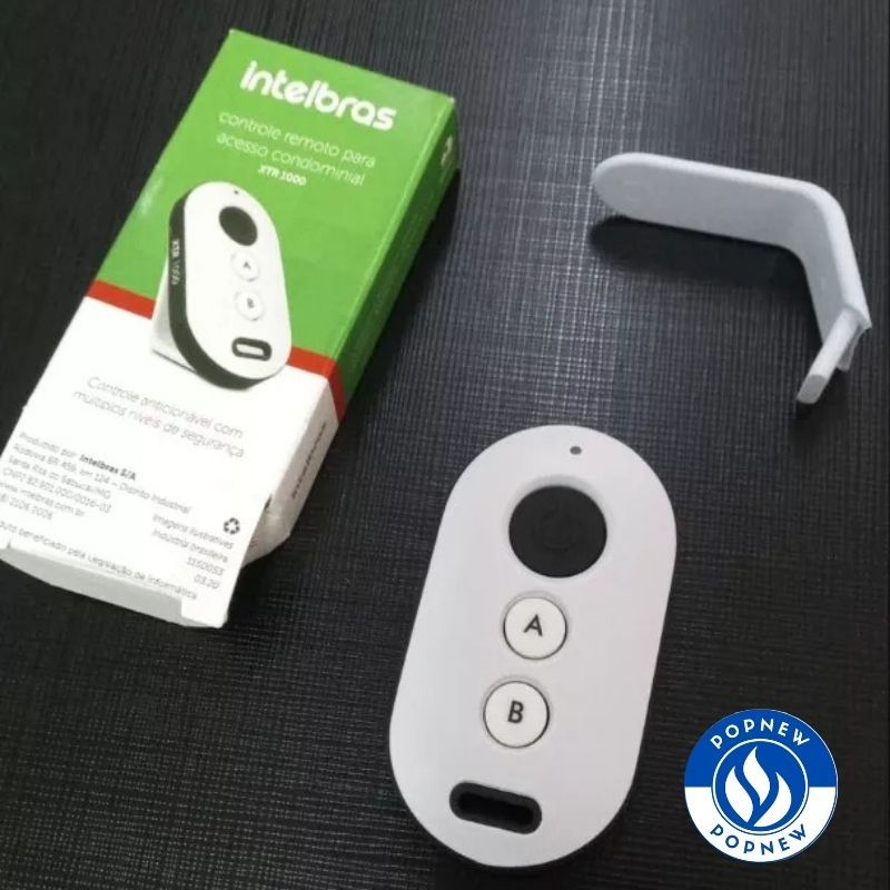 Controle Remoto XTR 1000 Intelbras Para Controle de acesso preto branco