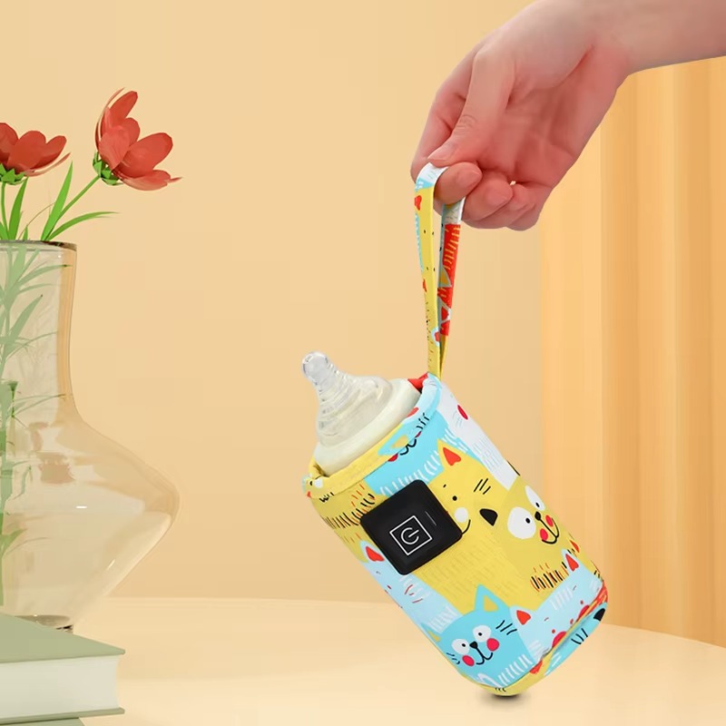 Aquecedor de mamadeira 3 níveis portátil AMARELO usb gatinho