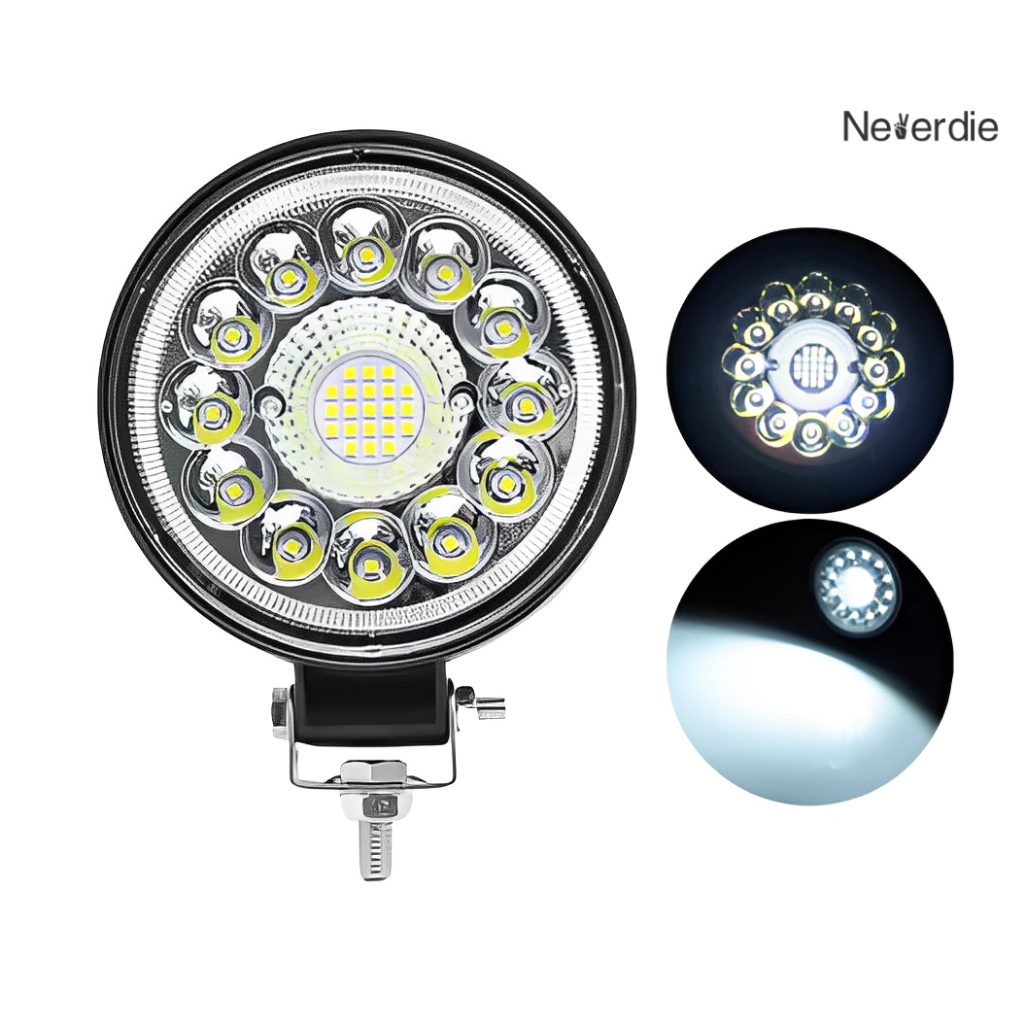 KIT led para carro farol MILHA LED auxiliar 99w redondo led 110mm ip67 PAR 2 corujinha para caminhao em Oferta na Shopee