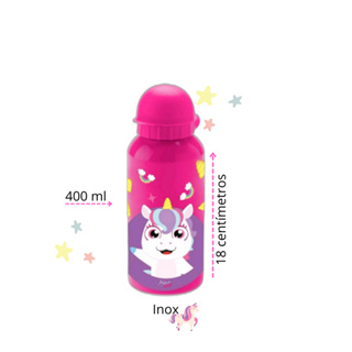 Garrafa Unicórnio Rosa Alumínio Squeeze Inox Infantil Garrafinha Agua Suco em Oferta na Shopee