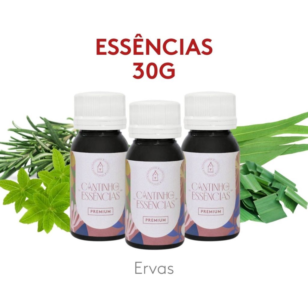 Essências Aromas de Ervas p/ Sabonete, Aromatizadores, Cosmético e Difusor Elétrico - Linha Premium