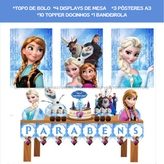 Kit Festa em Casa - Frozen - Só um Bolinho - Mesversário em Oferta na Shopee