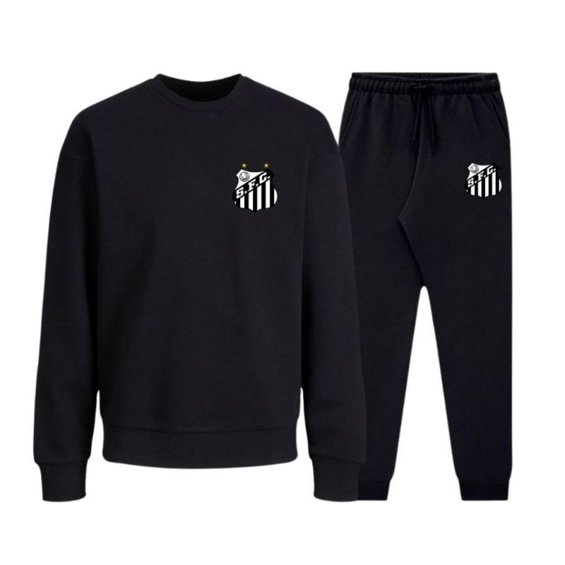 conjunto moletom careca infantil flanelado calça +blusa de frio feminina sueter masculino times brasileiros unissex