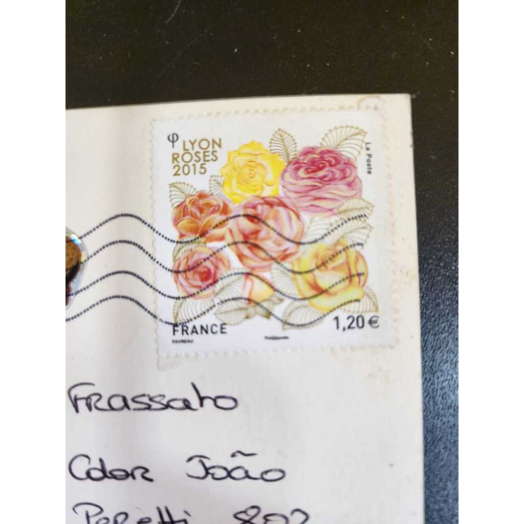 Selo Filatélica - França Lyon Roses 2015 - Colado num Cartão Postal Monseur Dubois Zoo