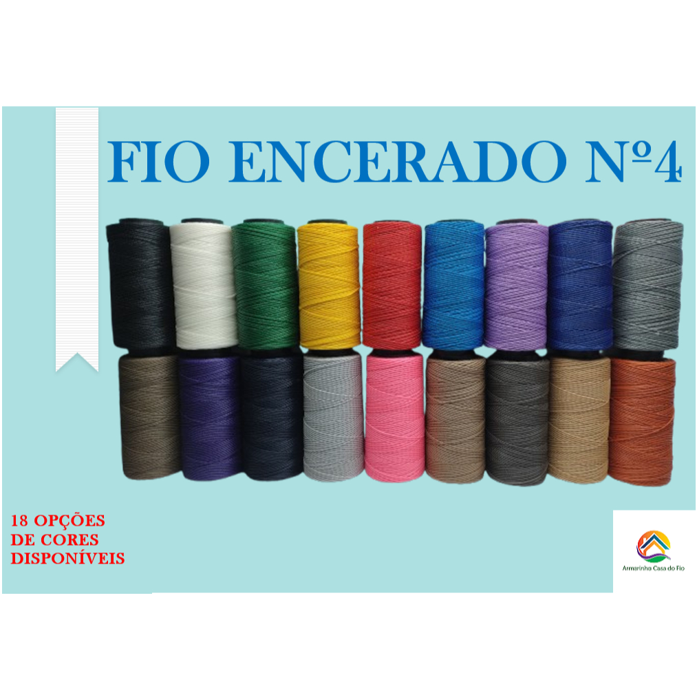 Kit Fio Encerado Nº4 - 10 unidades 100g em Oferta na Shopee