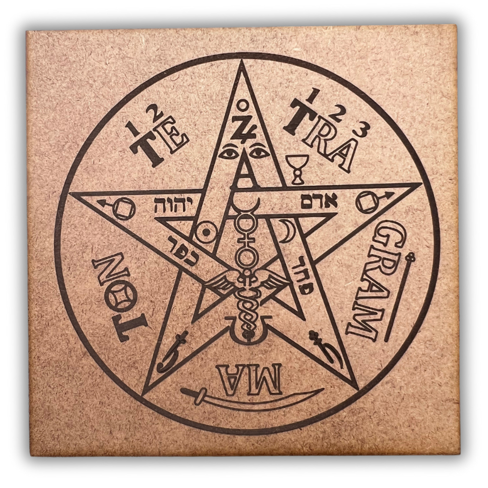 Placa Radiestesia Radionica 20x20cm MDF CRU 3mm (066 Tetragramaton) em Oferta na Shopee