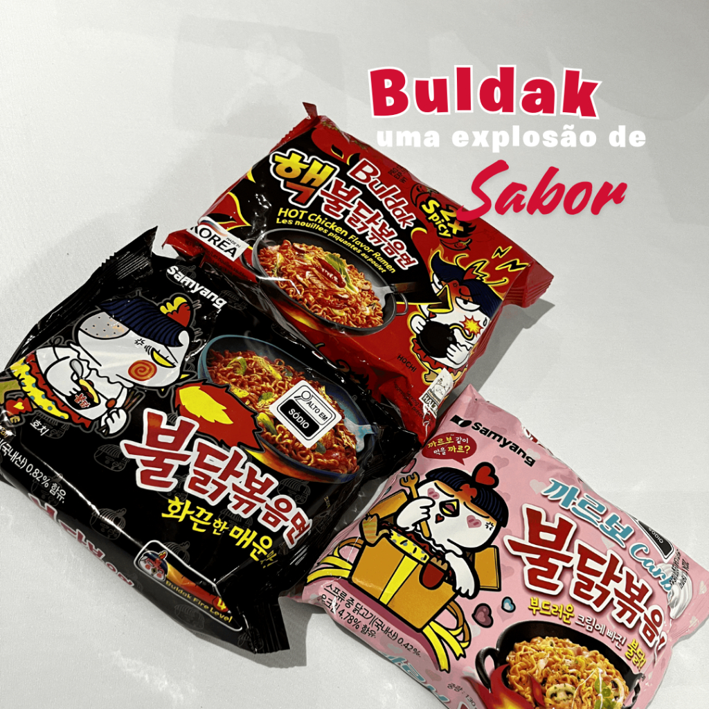 KIT DEGUSTAÇÃO LAMENS COREANOS APIMENTADOS BULDAK CARBONARA 2X FRANGO PICANTE