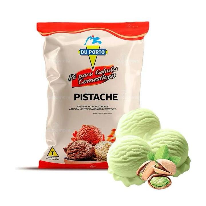 Pó para Gelados Comestíveis Sabor Pistache 1Kg - Du Porto