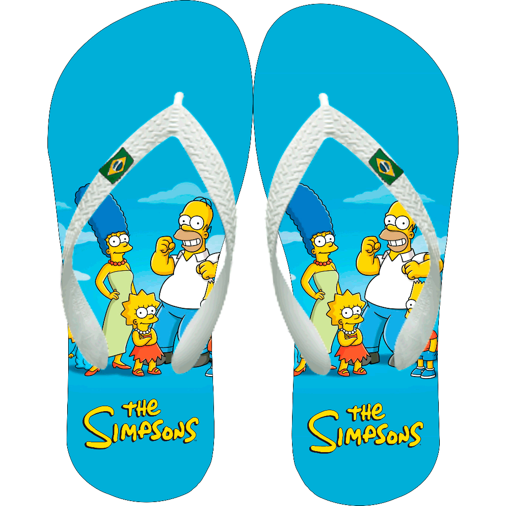 Chinelo Simpsons infantil e adulto masculino feminino Barti lisa homer em Oferta na Shopee