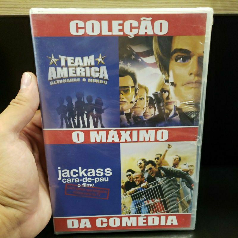 COLEÇÃO O MÁXIMO: TEAM AMERICA: DETONANDO O MUNDO + JACKASS CARA DE PAU - O FILME - DVD LACRADO