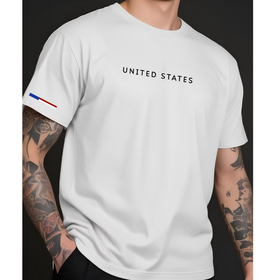 Camiseta  Oversized Streetwear Unisex EUA Blusa Over Camisa Estilosa Americana