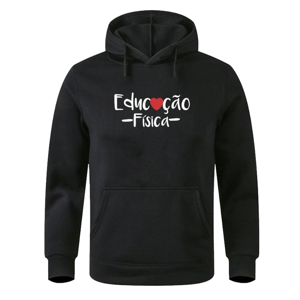 Moletom Canguru Unissex Profissões Estampado Inverno Confortável Casual Educação Fisica Medicina
