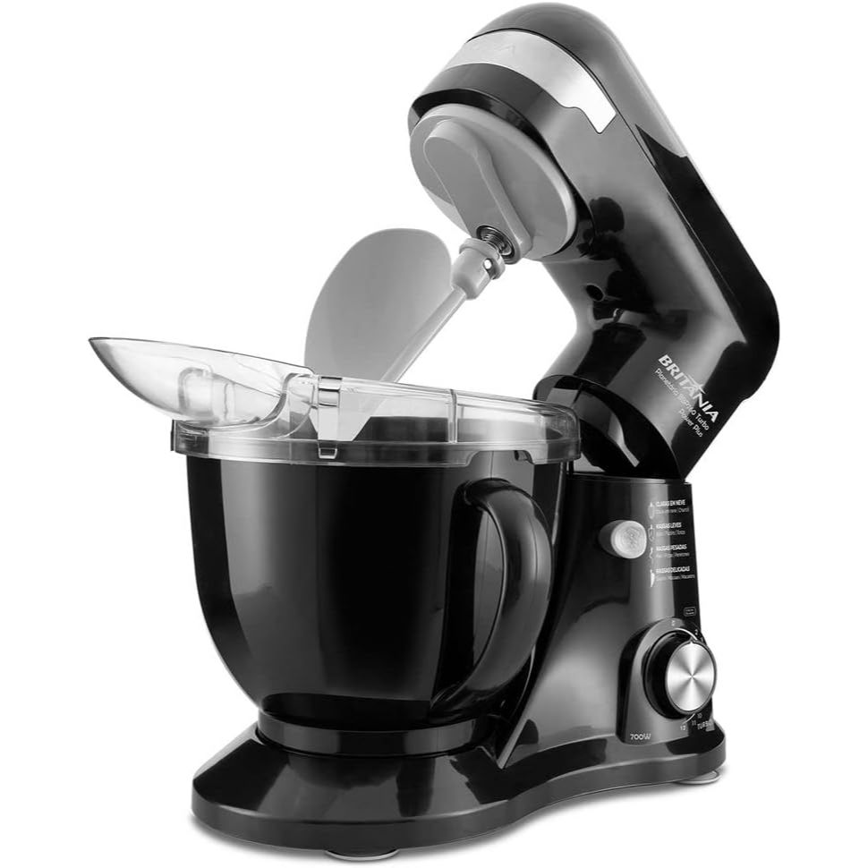 Batedeira Planetária Britânia BBP760P Power Plus Preta 700W