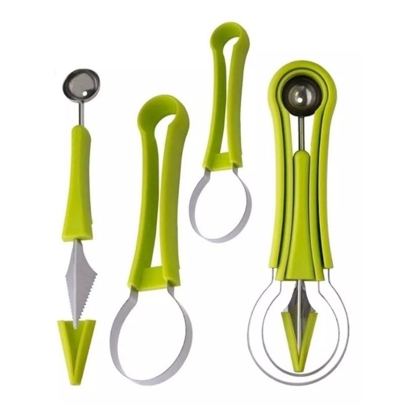 kit colher Forma de Bola Frutas Decorar Esculpir Melancia Melão ATT-187