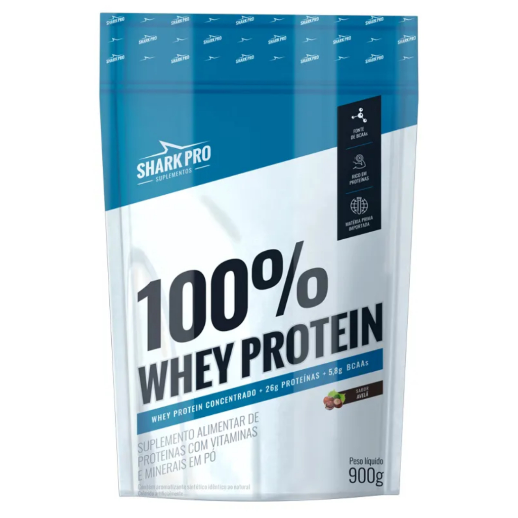 Whey 100% Concentrado Shark Pro Refil 900g Leitinho em Oferta na Shopee