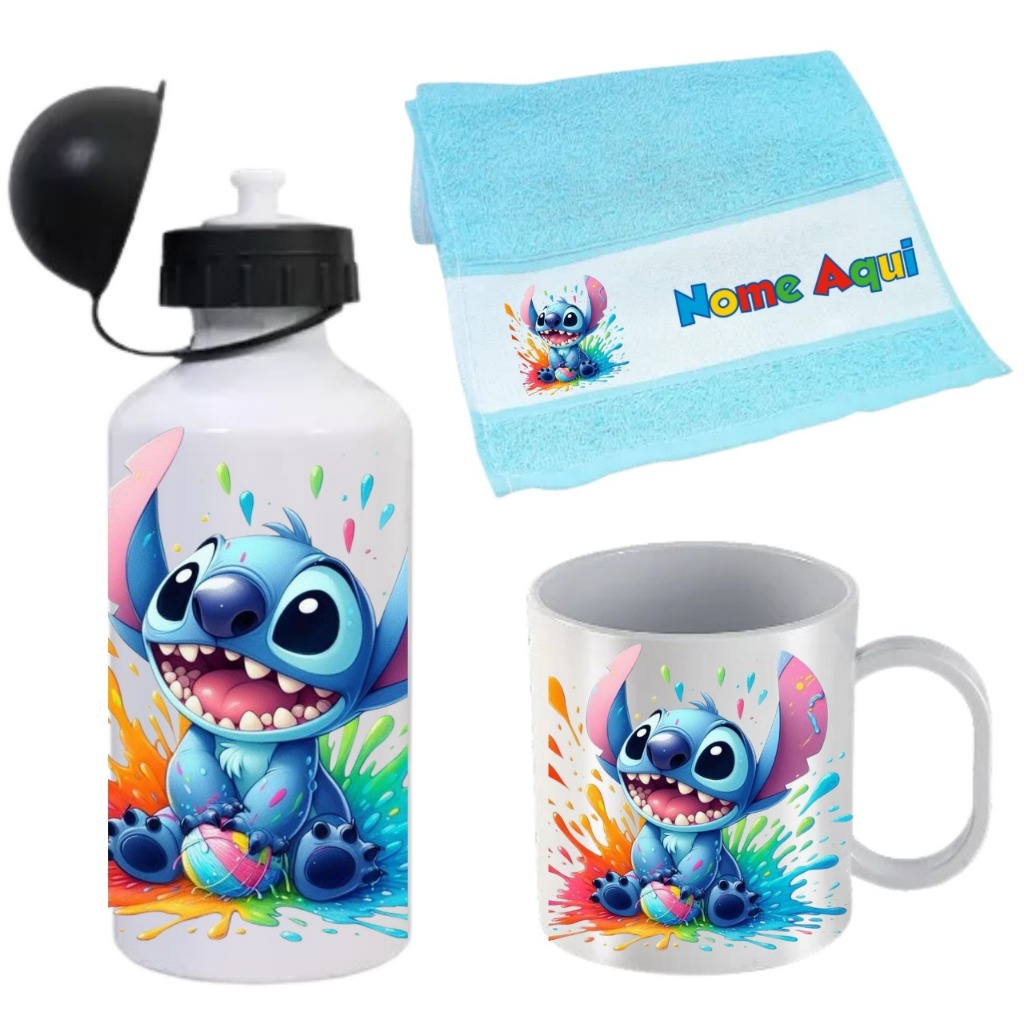 Kit Caneca + Garrafinha Squeeze  + Toalhinha Personalizados em Oferta na Shopee