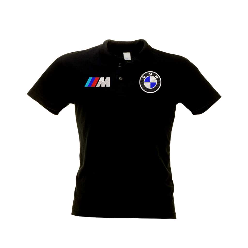 Camisa Polo BMW Toda Bordada Malha Piquet em Oferta na Shopee