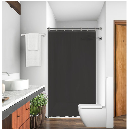 Cortina para Box Banheiro com Visor - POLIÉSTER - com Gancho Anti Mofo Resistente Alta Qualidade em Oferta na Shopee