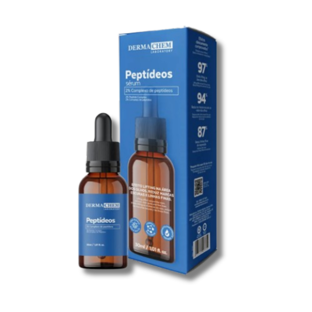 Sérum Peptídeos Anti Olheiras e Anti Linha de Expressão Efeito Lifting 30ml Dermachem