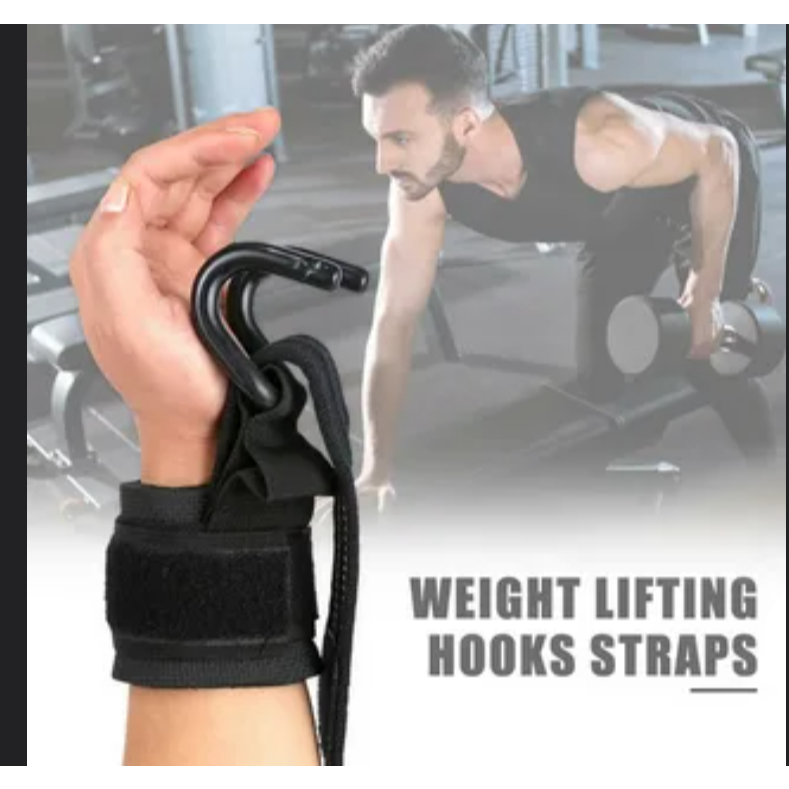 Luva Treino - Straps Metal Garras - Gancho Tala Musculação PAR
