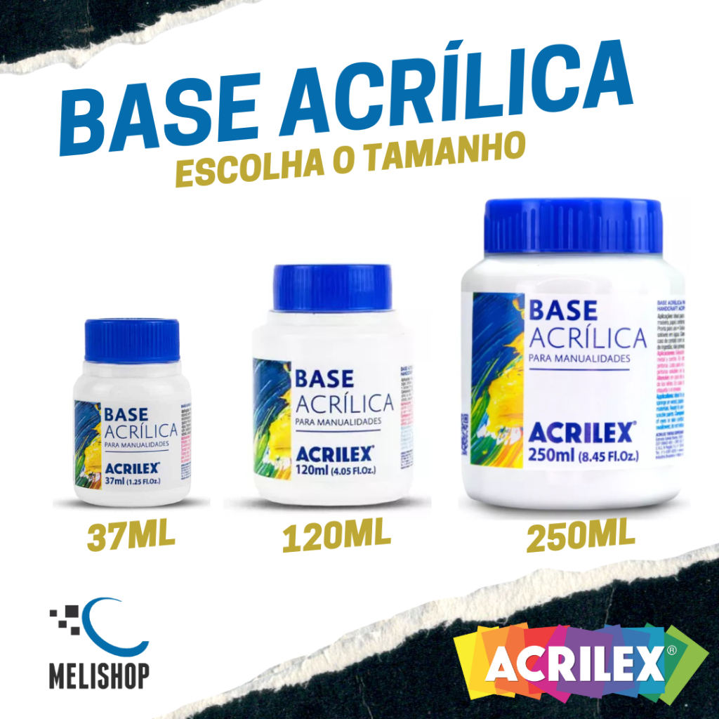 Base Acrílica 37ml/120ml/250ml Acrilex Manualidades Original Artesanato em Oferta na Shopee