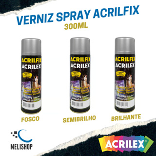 Verniz Spray Semibrilho Fosco Brilhante Acrilfix Original Acrilex Fixador - 300ml em Oferta na Shopee