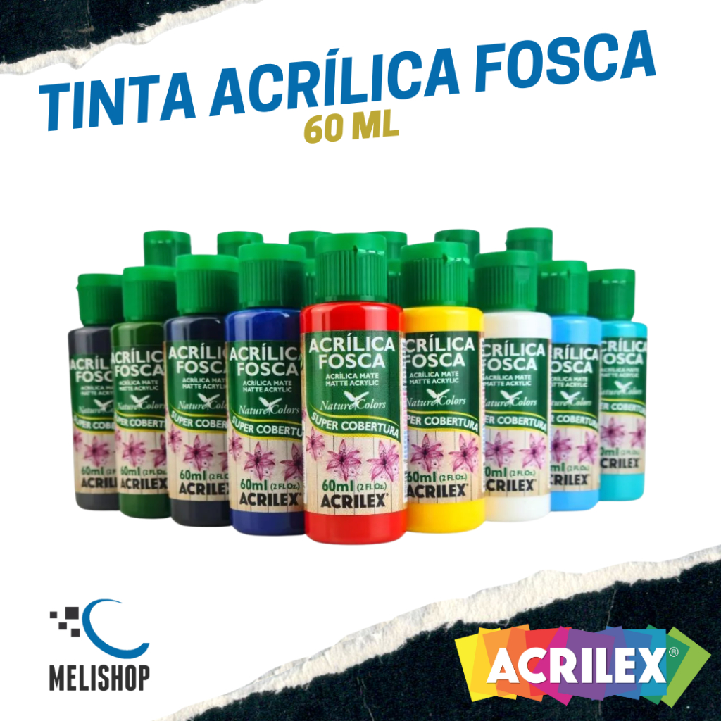 Tinta Acrílica Fosca 60ml Para Artesanato Alta Cobertura Nature Colors Acrilex