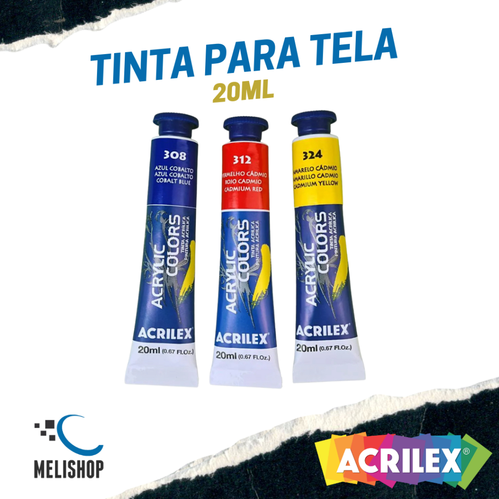 Tinta Acrylic Colors 20ml Para Tela Artesanato Pintura Artística Alta Qualidade Acrilex