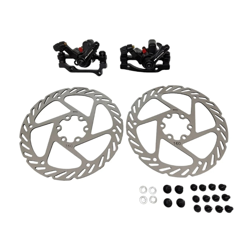 Kit Freio A Disco Bike Mecânico Disco Pinça Rotor 160 Veloforce