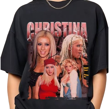 Camiseta Christina Aguilera  Adulto/Infantil Lançamento Camiseta Em Algodao