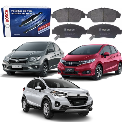 Pastilha Freio Dianteira Fit City WR-V 1.5 2015 2016 2017 2018 2019 2020 2021 Bosch