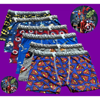 Kit 20 Cueca Infantil Boxer Heróis Menino Roupa Confortável Kids 1 a 8 Anos