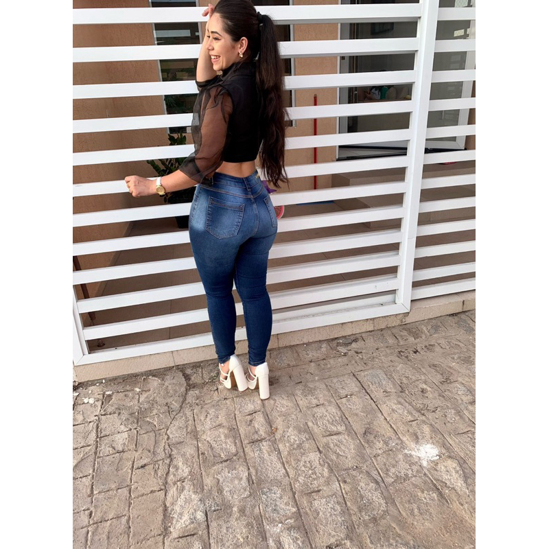 calças jeans feminina super lycra premium calças jeans feminina rasgada