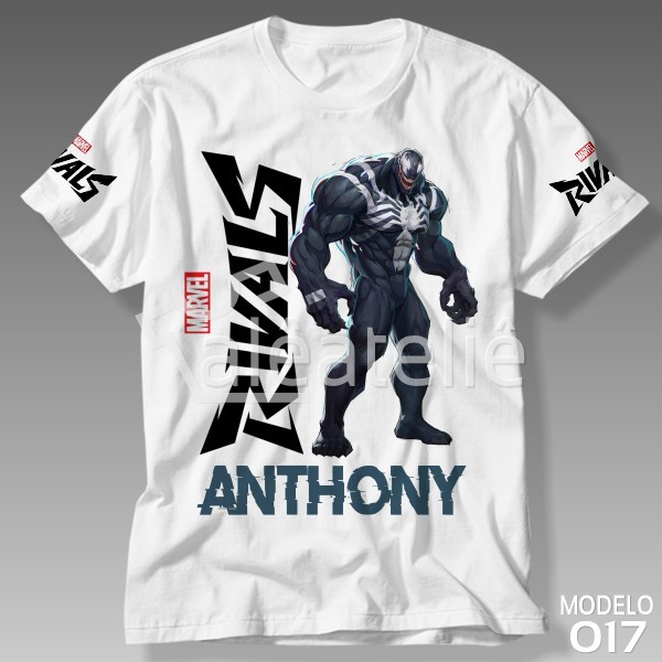 Camiseta Marvel Rivals Venom Jogo Game Infantil Juvenil Adulto Personalizada